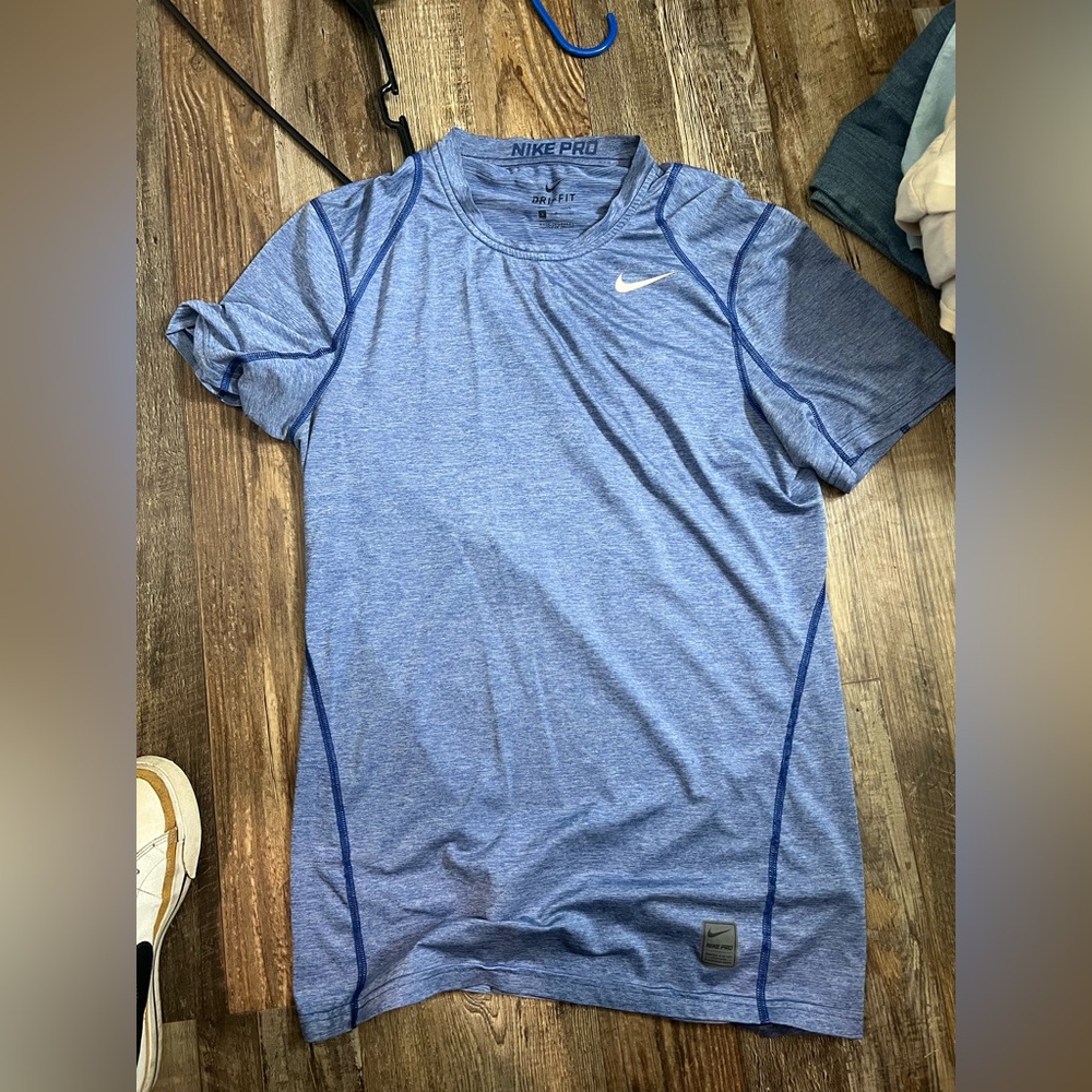 Nike Pro Heather Blue Performance Tee